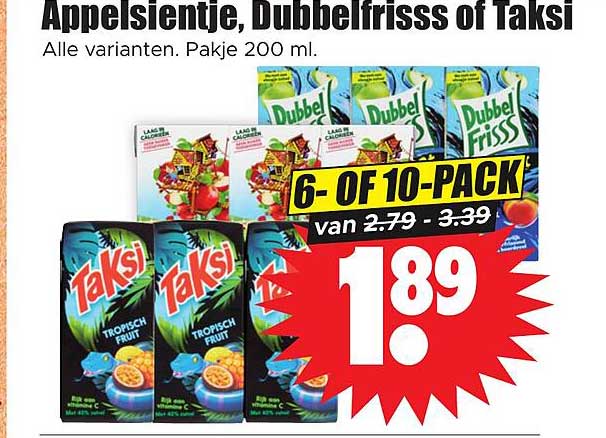 Appelsientje, Dubbelfrisss of Taksi 6- of 10-pack