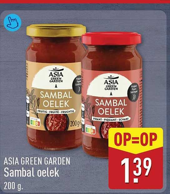 ASIA GREEN GARDEN Sambal oelek 200 g OP=OP