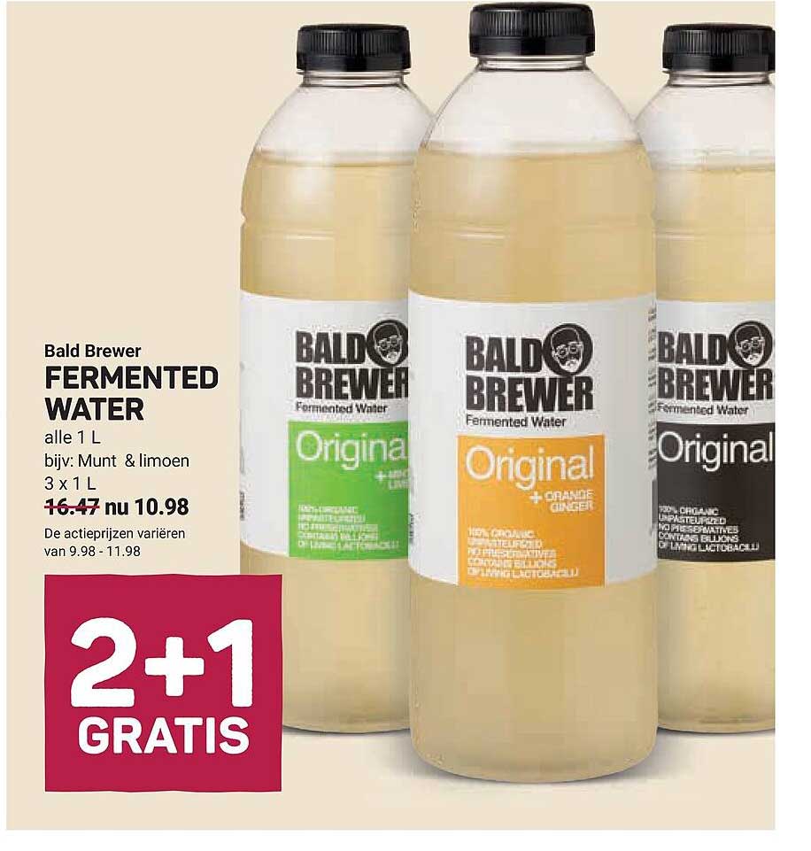 Bald Brewer Fermented Water 2+1 gratis