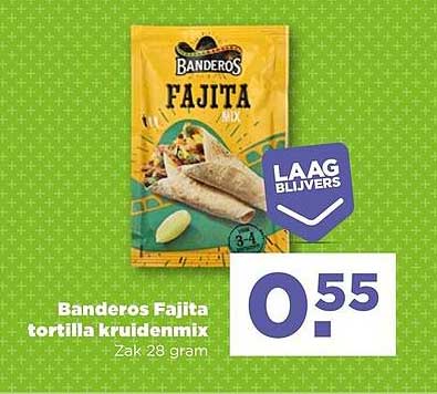 Banderos Fajita tortilla kruidenmix Zak 28 gram