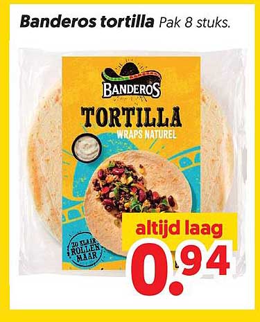 Banderos tortilla Pak 8 stuks.