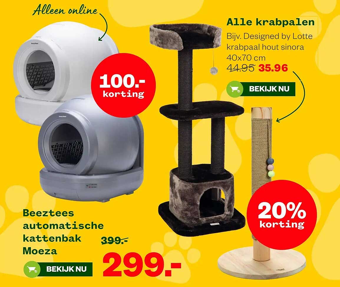 Beeztees automatische kattenbak Moeza