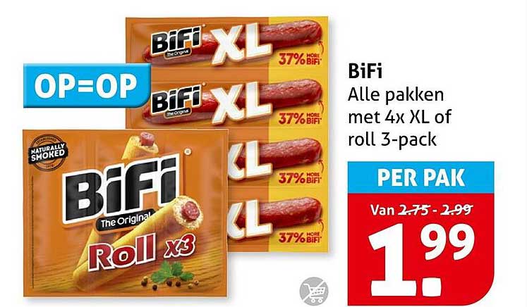 BiFi Alle pakken met 4x XL of roll 3-pack OP=OP