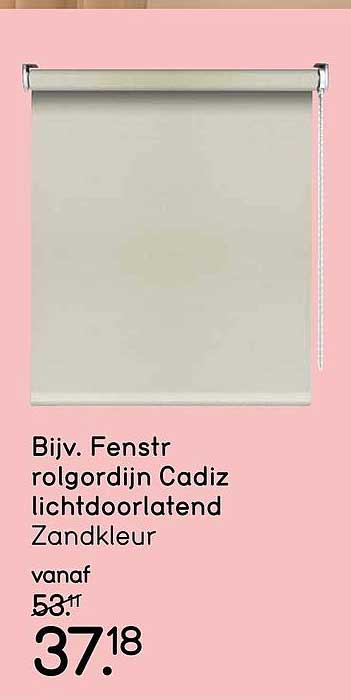 Bijv. Fenstr rolgordijn Cadiz lichtdoorlatend Zandkleur