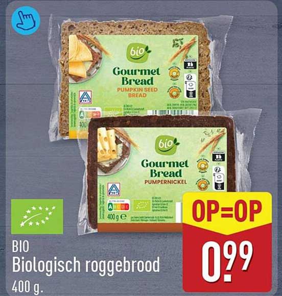 BIO Biologisch rogggebrood 400 g. OP=OP