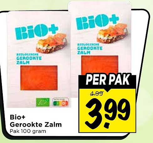 Bio+ Gerookte Zalm Pak 100 gram