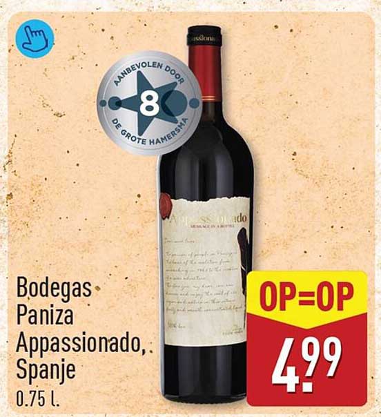 Bodegas Paniza Appassionado, Spanje 0.75 l. OP=OP