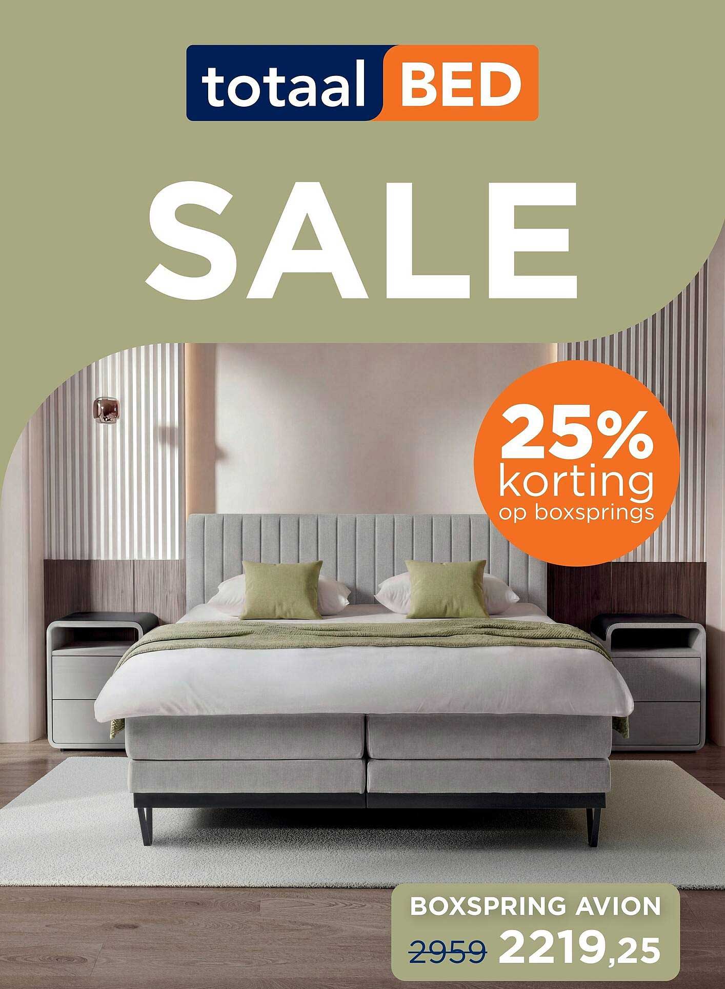 BOXSPRING AVION 25% korting op boxsprings