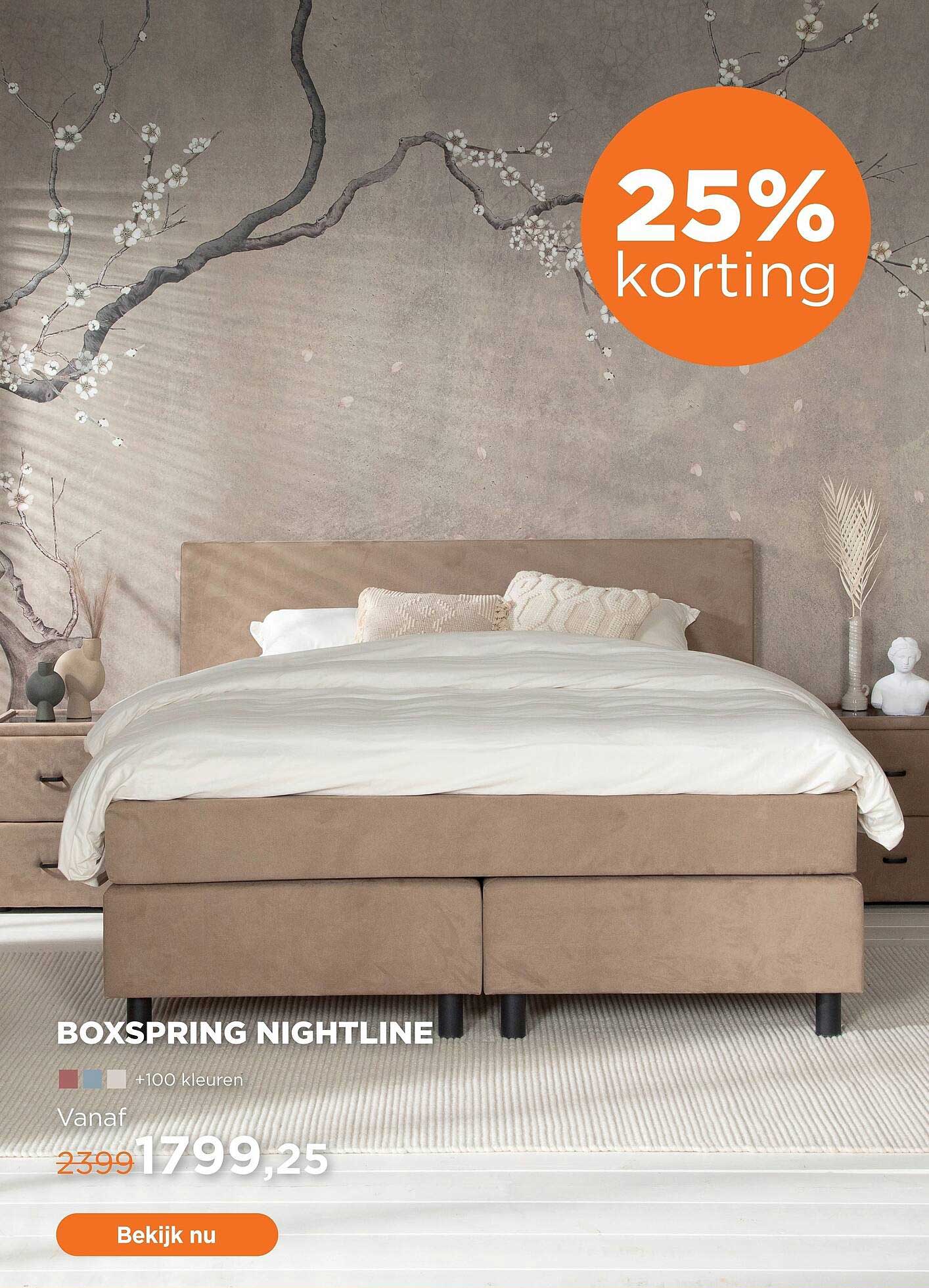 BOXSPRING NIGHTLINE 25% korting