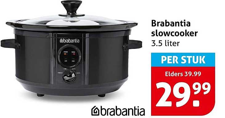 Brabantia slowcooker 3.5 liter PER STUK