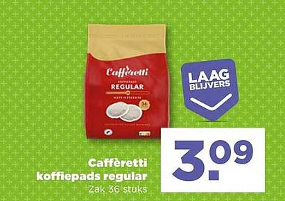 Caffètti koffiepads regular Zak 36 stuks