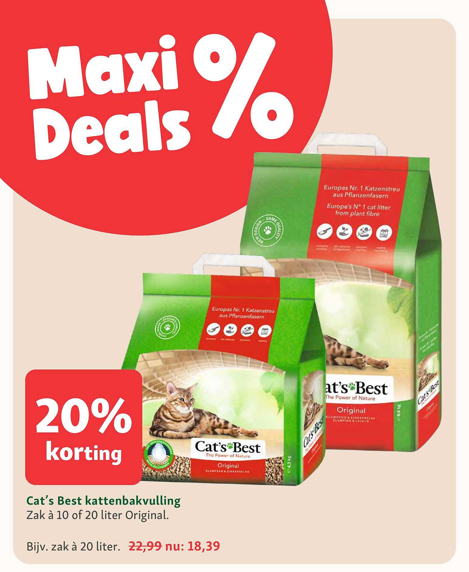 Cat's Best kattenbakvulling 20% korting