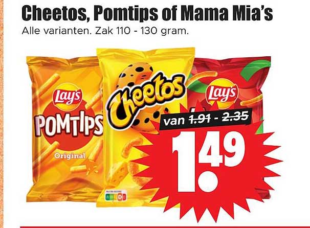 Cheetos, Pomtips of Mama Mia's