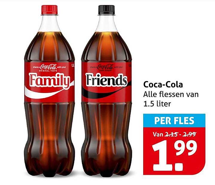 Coca-Cola Alle flessen van 1.5 liter PER FLES