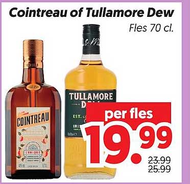 Cointreau of Tullamore Dew Fles 70 cl. per fles