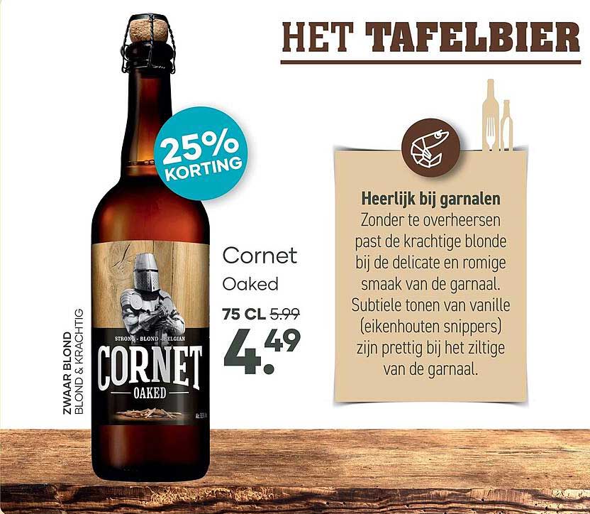 Cornet Oaked 75 cl 25% korting