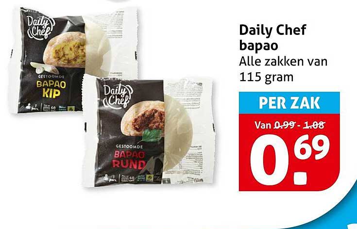 Daily Chef bapao Alle zakken van 115 gram PER ZAK