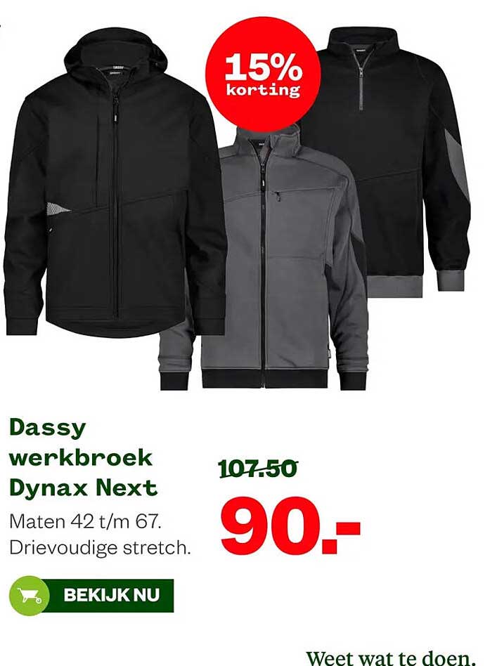 Dassy werkbroek Dynax Next 15% korting