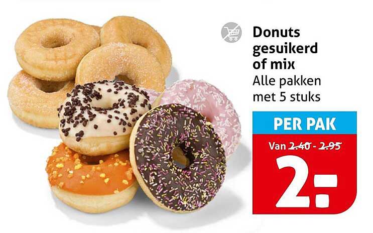 Donuts gesuikerd of mix Alle pakken met 5 stuks