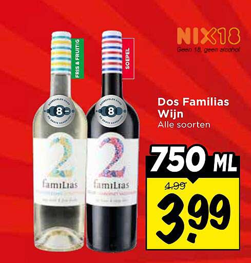 Dos Familias Wijn Alle soorten 750 ML