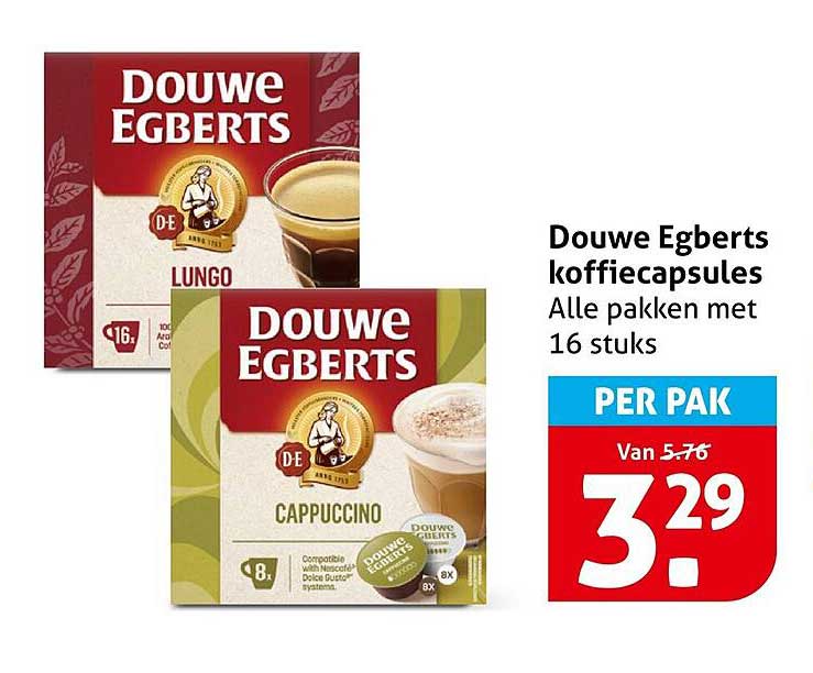 Douwe Egberts koffiecapsules Alle pakken met 16 stuks