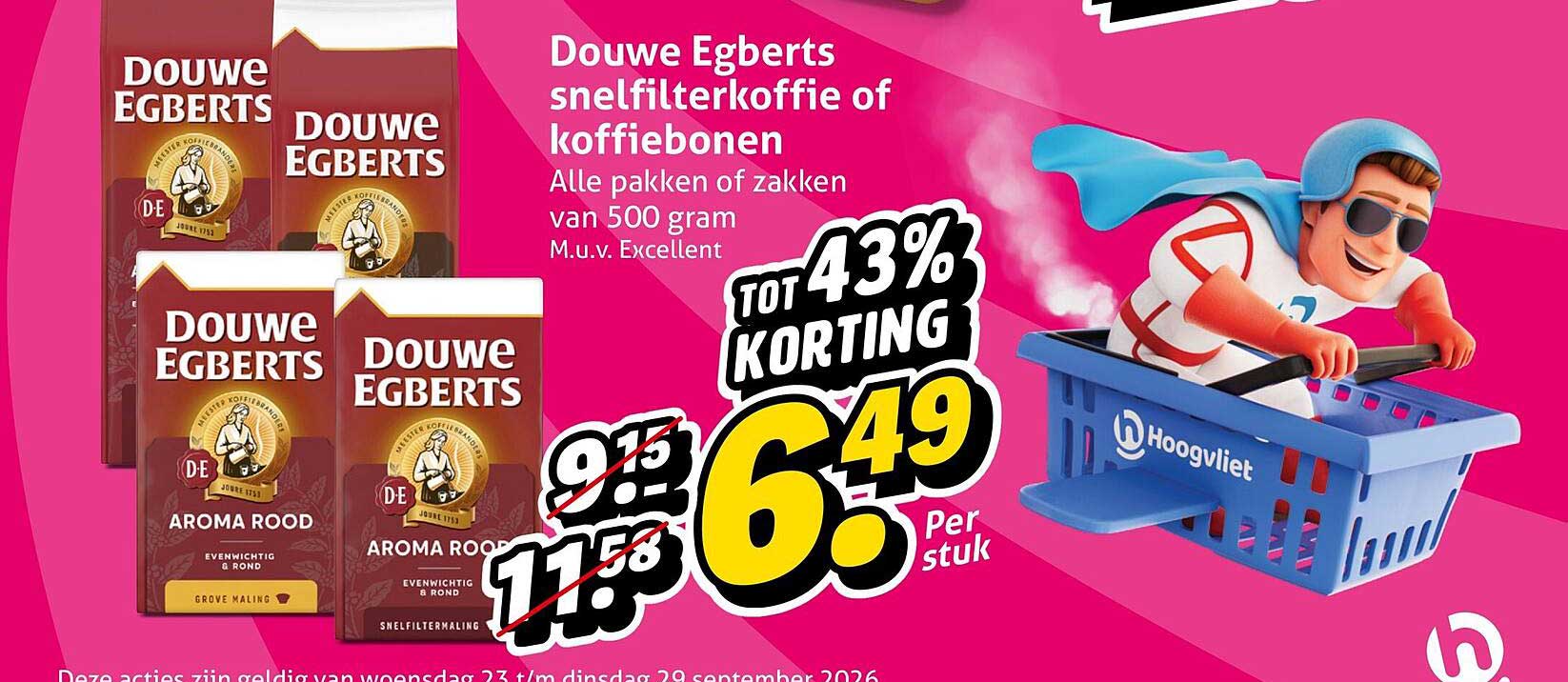 Douwe Egberts snelfilterkoffie of koffiebonen