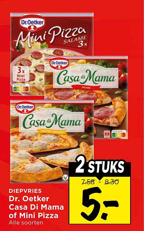 Dr. Oetker Casa Di Mama of Mini Pizza Alle soorten 2 STUKS