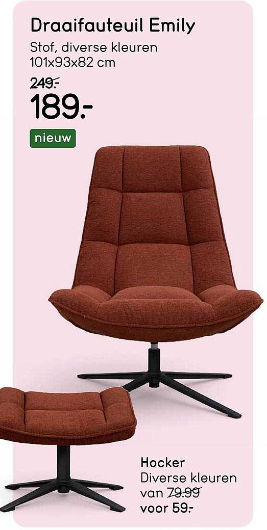 Draaifauteuil Emily