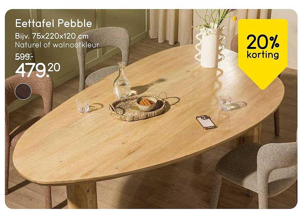 Eettafel Pebble