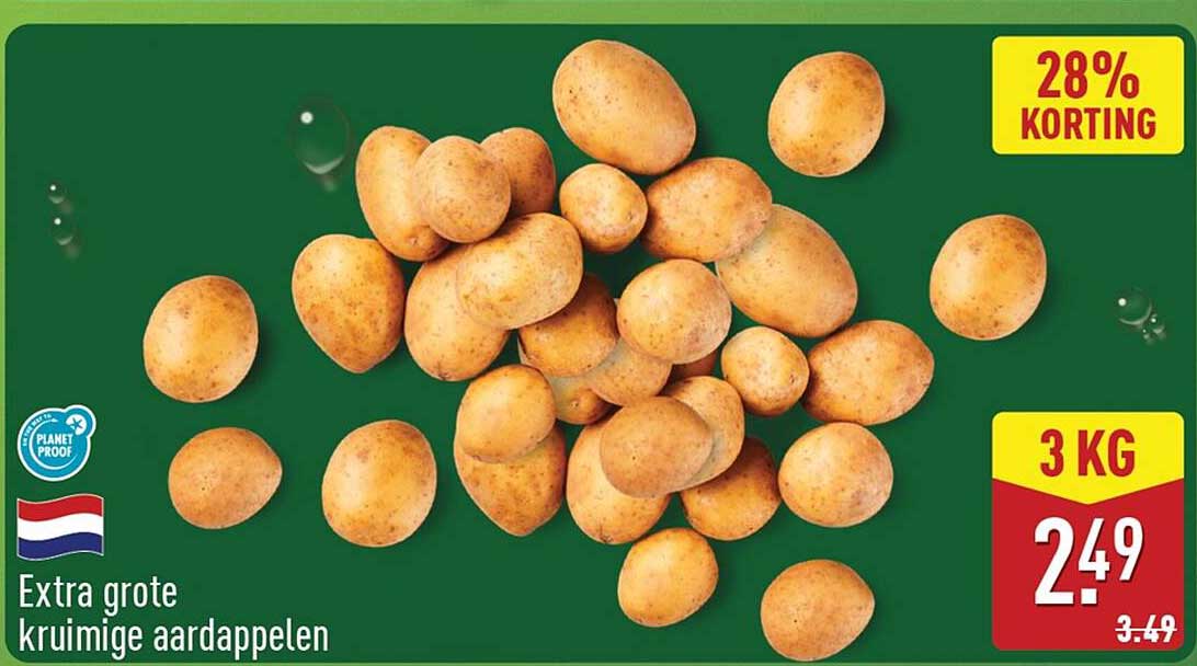 Extra grote kruimige aardappelen