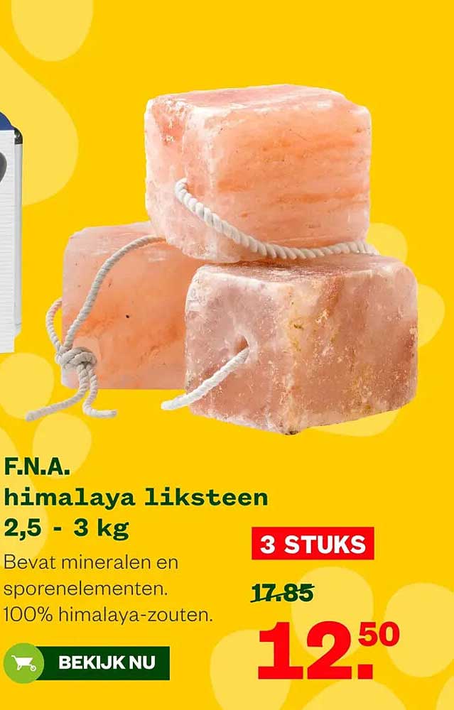 F.N.A. himalaya liksteen 2,5 - 3 kg 3 STUKS