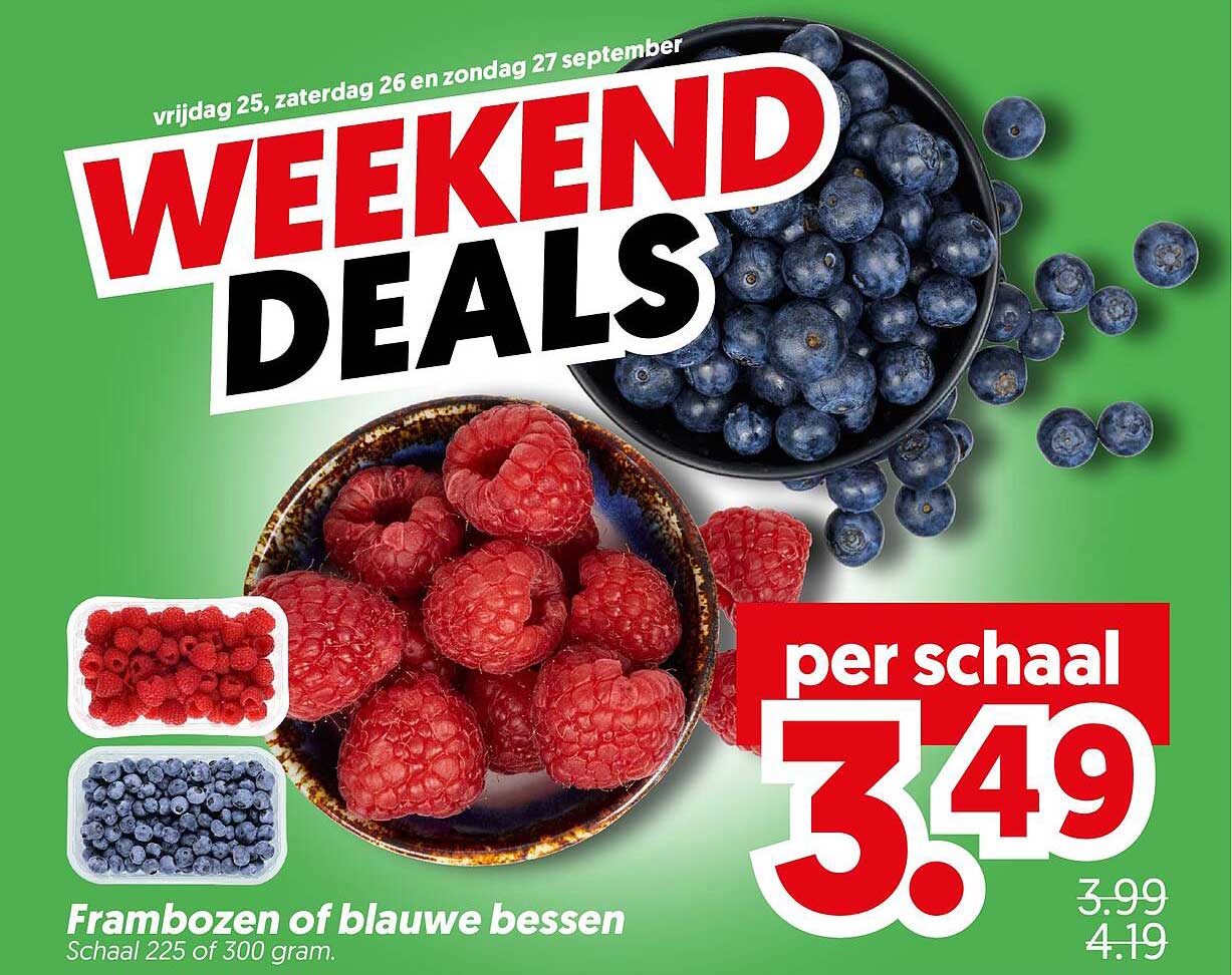 Frambozen of blauwe bessen