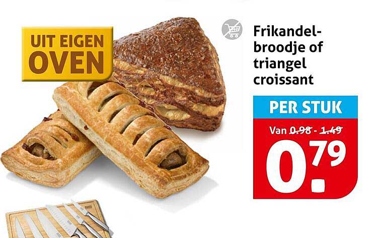 Frikandel-broodje of triangel croissant