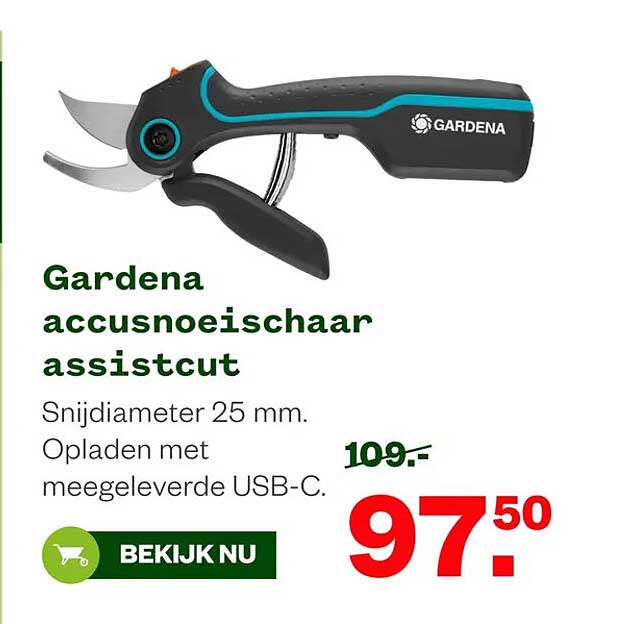 Gardena accuknoeischaar assistcut