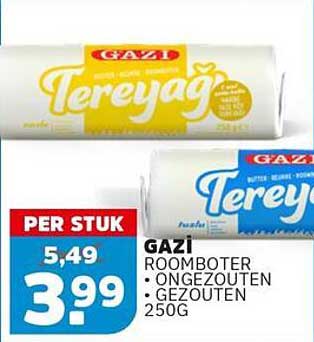 GAZI Roomboter ongezouten gezouten 250g