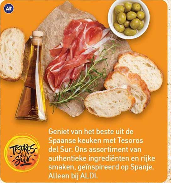 Geniet van het beste uit de Spaanse keuken met Tesoros del Sur. Ons assortiment van authentieke ingrediënten en rijke smaken, geïnspireerd op Spanje. Alleen bij ALDI.