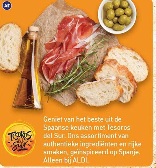 Geniet van het beste uit de Spaanse keuken met Tesoros del Sur. Ons assortiment van authentieke ingrediënten en rijke smaken, geïnspireerd op Spanje. Alleen bij ALDI.