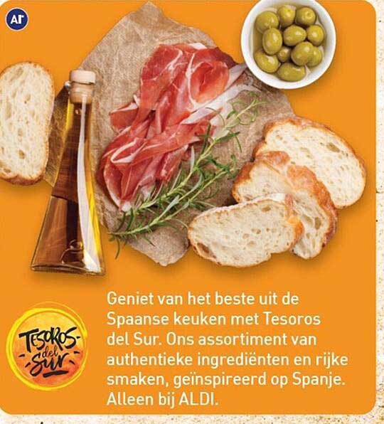 Geniet van het beste uit de Spaanse keuken met Tesoros del Sur. Ons assortiment van authentieke ingrediënten en rijke smaken, geïnspireerd op Spanje. Alleen bij ALDI.