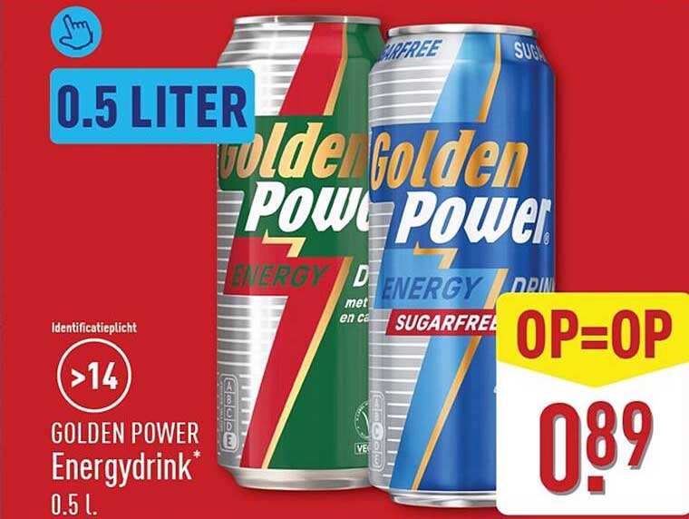GOLDEN POWER Energydrink* 0.5 l. OP=OP