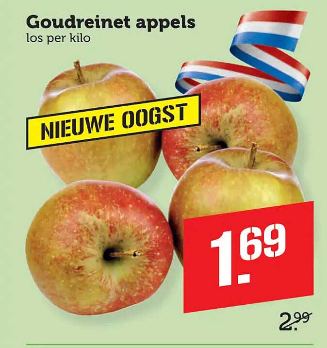 Goudreinet appels los per kilo NIEUWE OOGST