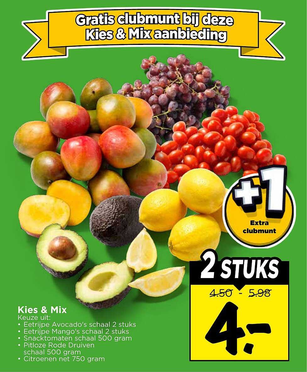 Gratis clubmunt bij deze Kies & Mix aanbieding +1 Extra clubmunt