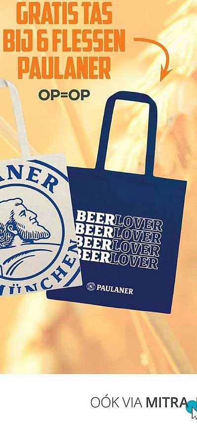 GRATIS TAS BIJ 6 FLESSEN PAULANER OP=OP