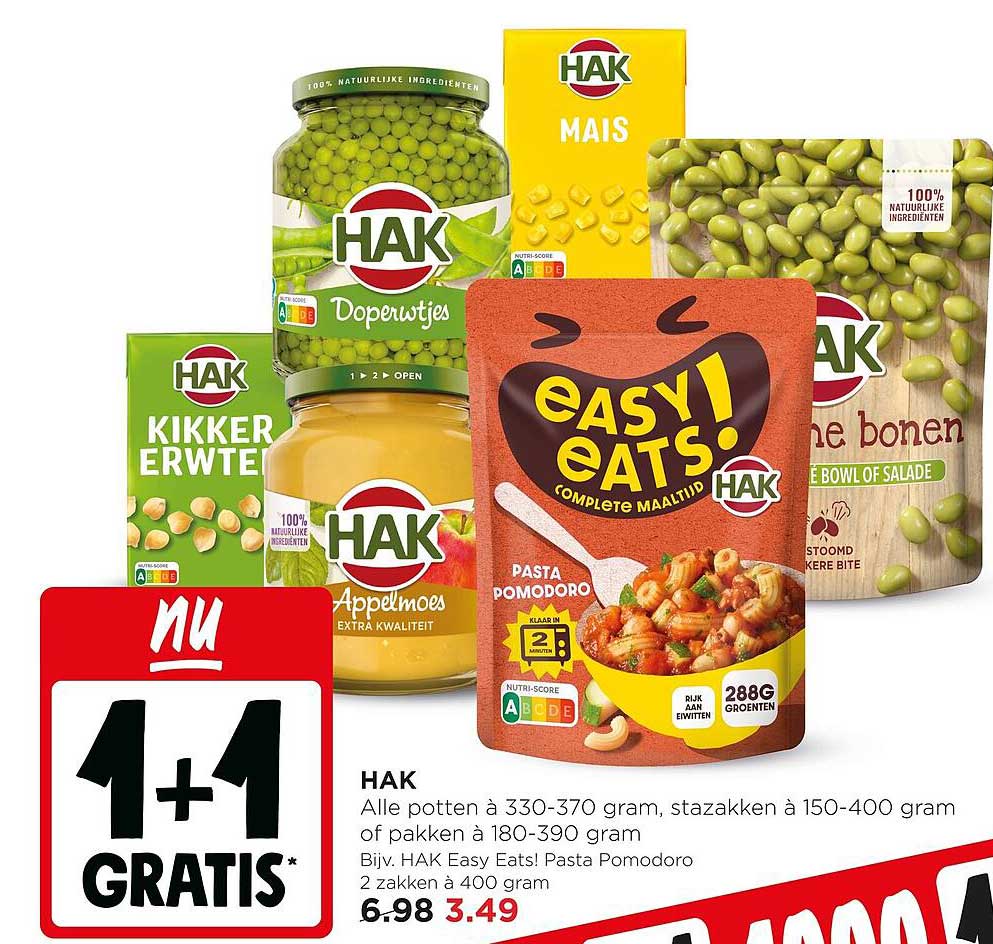 HAK 1+1 gratis