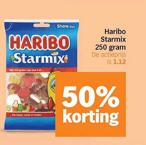 Haribo Starmix 250 gram 50% korting