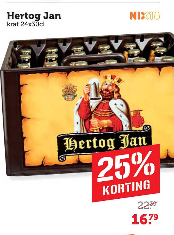 Hertog Jan krat 24x30cl 25% KORTING