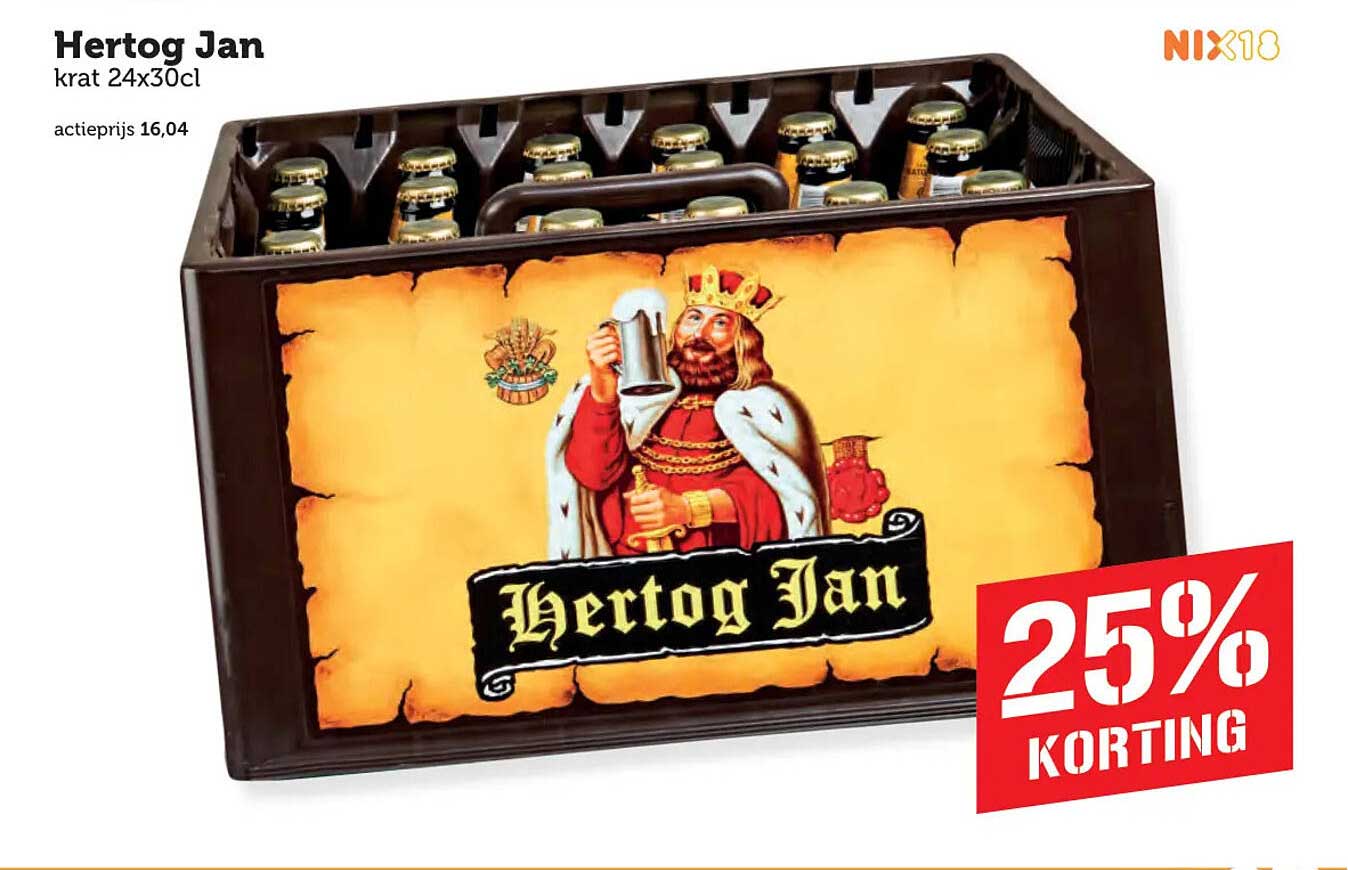 Hertog Jan krat 24x30cl 25% korting