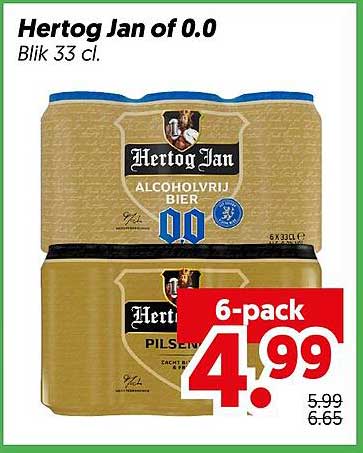 Hertog Jan of 0.0 Blik 33 cl.