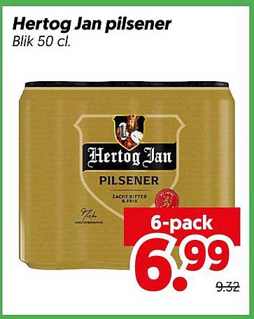 Hertog Jan pilsener Blik 50 cl. 6-pack