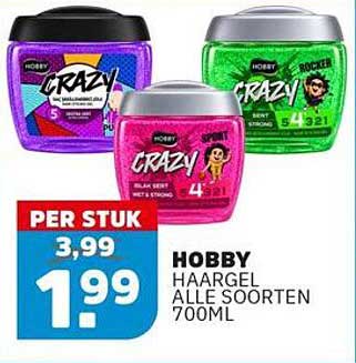 HOBBY HAARGEL ALLE SOORTEN 700ML