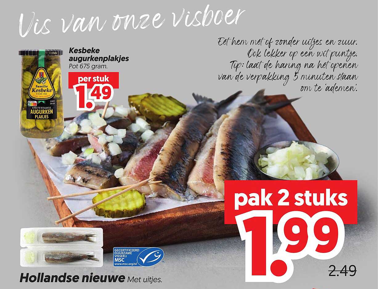 Hollandse nieuwe Met uitjes. pak 2 stuks